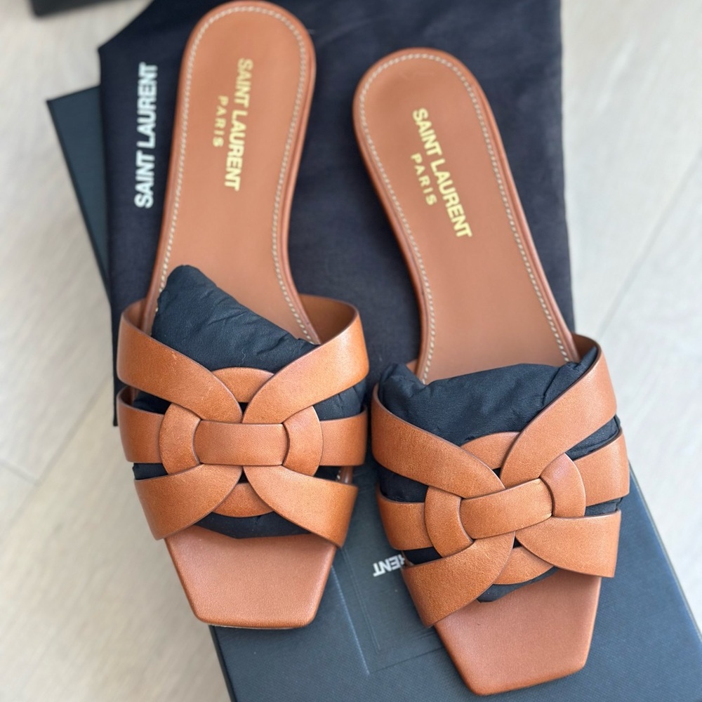 SAINT LAURENT TRIBUTE FLAT AMBRA
